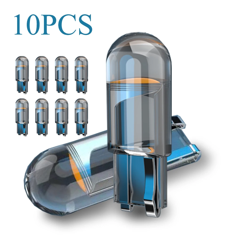 

T10 Led Car Light COB Glass 6000K White Auto Automobiles License Plate Lamp Dome Light Reading DRL Bulb 12V Led Lights for Car