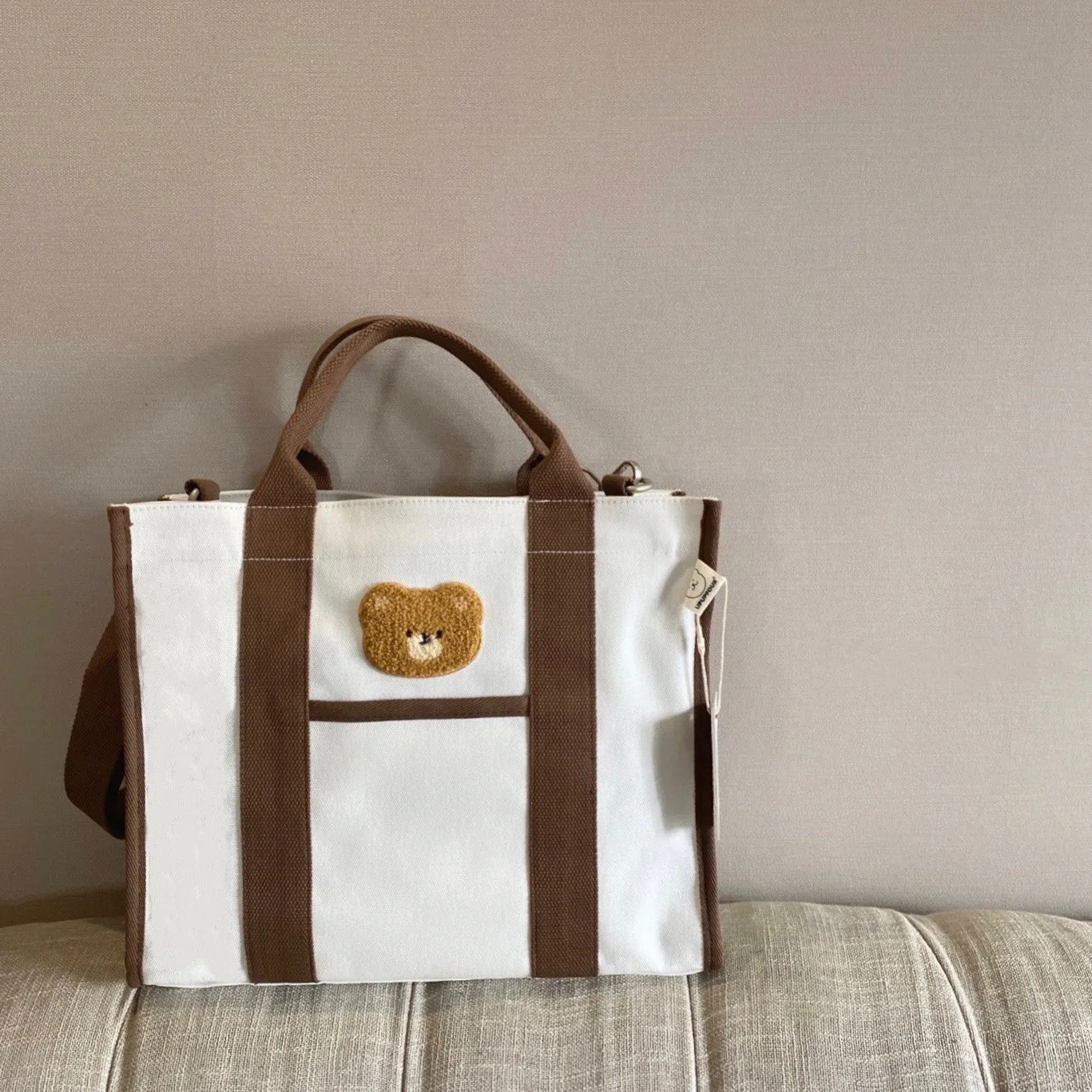 

Вместительная Холщовая Сумка для подгузников, многофункциональная Женская сумочка на плечо, милый органайзер для детских принадлежностей, сумка для детских принадлежностей на коляску