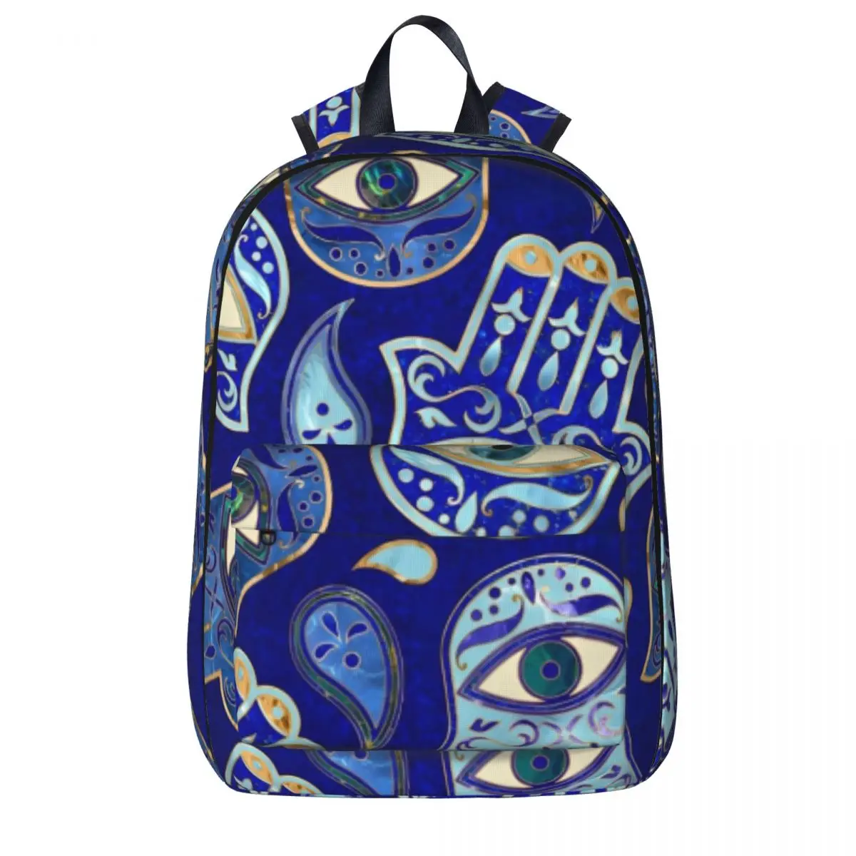 

Рюкзак Hamsa для мужчин, прочные школьные ранцы синего цвета, рука Фатимы, для кемпинга
