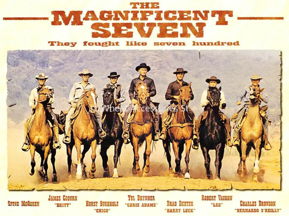 

THE MAGNIFICENT SEVEN 1960 FILM METAL TIN SIGN POSTER WALL PLAQUE 1