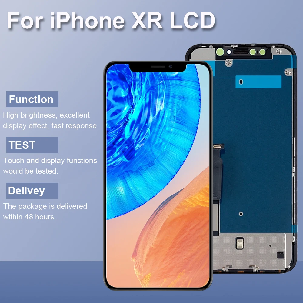 Замена экрана дисплея XR для iPhone ЖК-дисплей с дигитайзером сенсорного Touch ID A2105 A1984