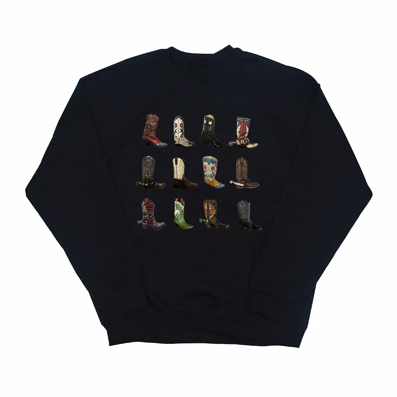 Толстовка Женская в западном стиле свободный винтажный свитшот бохо Техасский