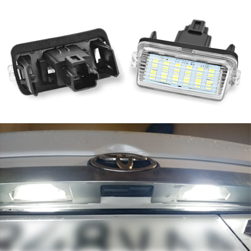 

Для Toyota Corolla Camry Yaris Vios Auris 2 шт. светодиодные подсветки номерного знака, совместимые с подсветкой