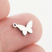 eueavan 20pcsset wholesale stainless steel charms for jewelry making butterfly charm pendant necklace bracelets diy accessories