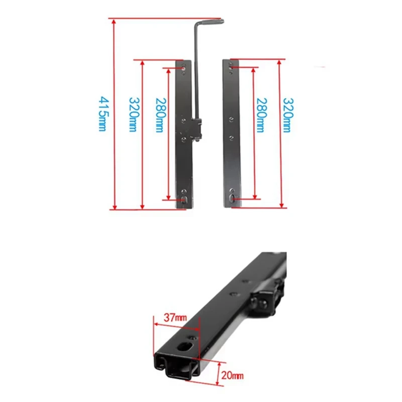 Направляющая для автомобильного сиденья с одним замком высокопрочный