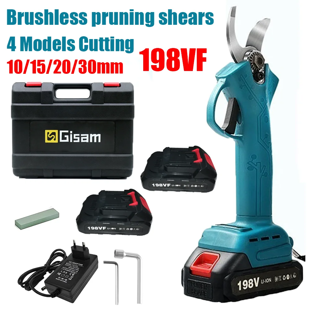 

4 Gears Adjustable Electric Pruning Shear Rechargeable Battery Cordless Scissors Fruit Tree Bonsai Garden Power Tool Makita 18V