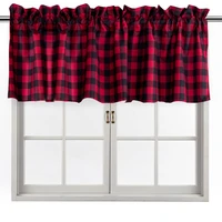 modern buffalo plaid window curtain valance coffee short curtains decoration for cabinet door bedroom home decor