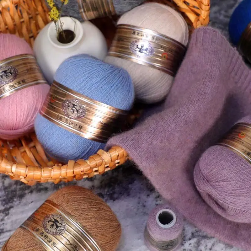 1 шт. стандартная пряжа ручной работы из норковой шерсти средней толщины