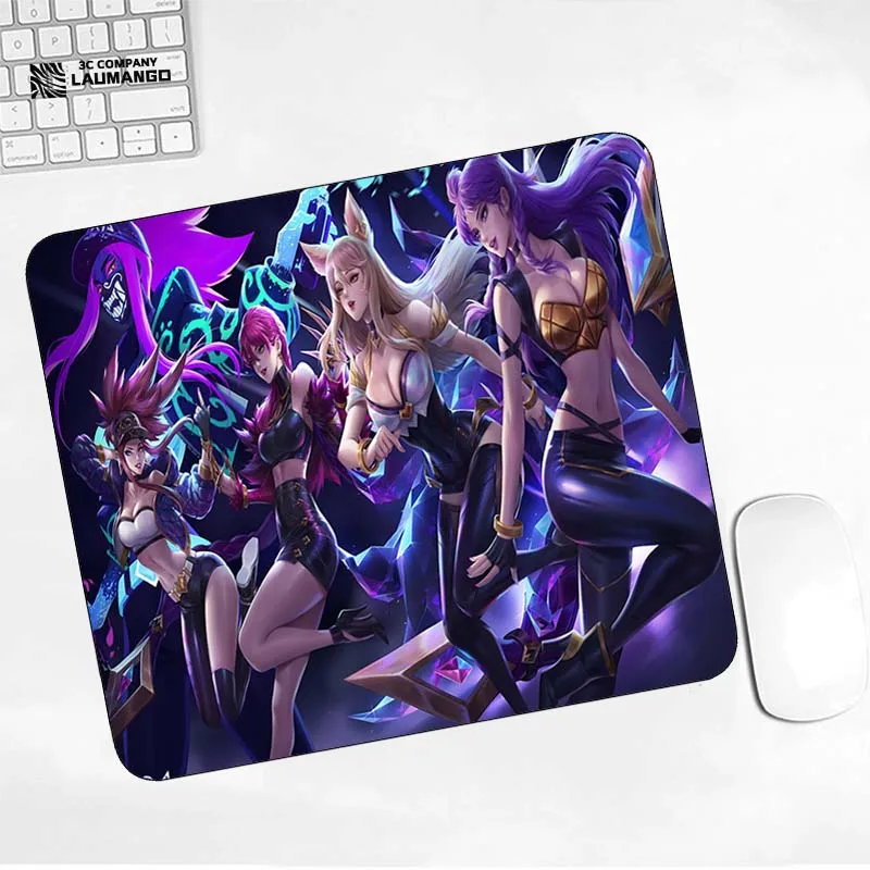 

Table Pads Mouse Pad Cartoon Desktop Mat Gamer LOL KDA Mini Computer Deskmat the Carpet Keyboard Gaming Desk Accessories Kawaii
