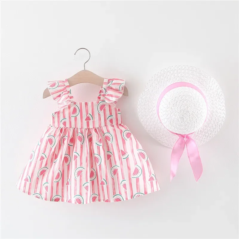 2 шт. летнее Хлопковое платье для девочек 0-3 лет