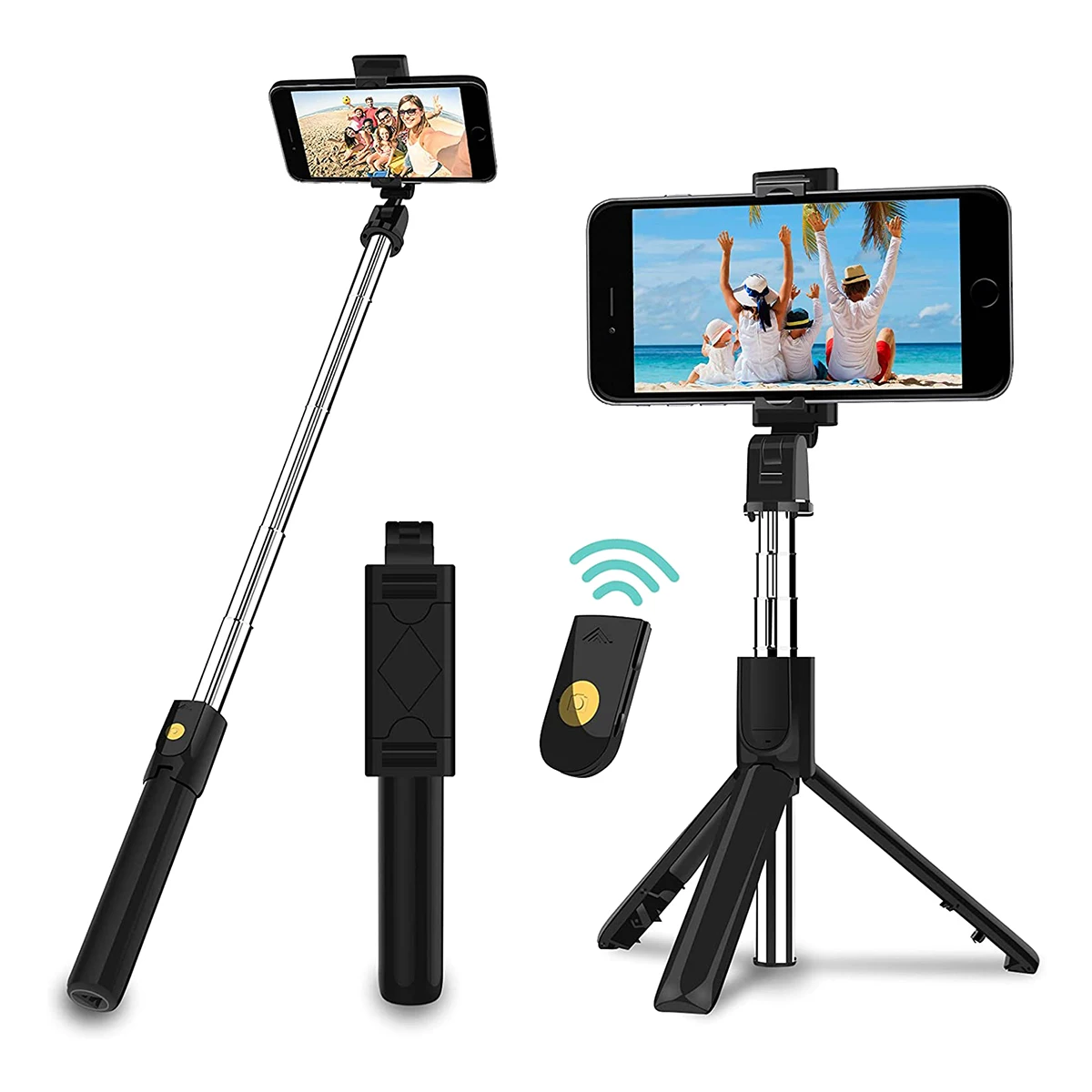 

Selfie Stick Tripod, 3 In 1 Mini Selfie Stick With Bluetooth Remote Shutter Mobile Phone Extendable Selfie Pole