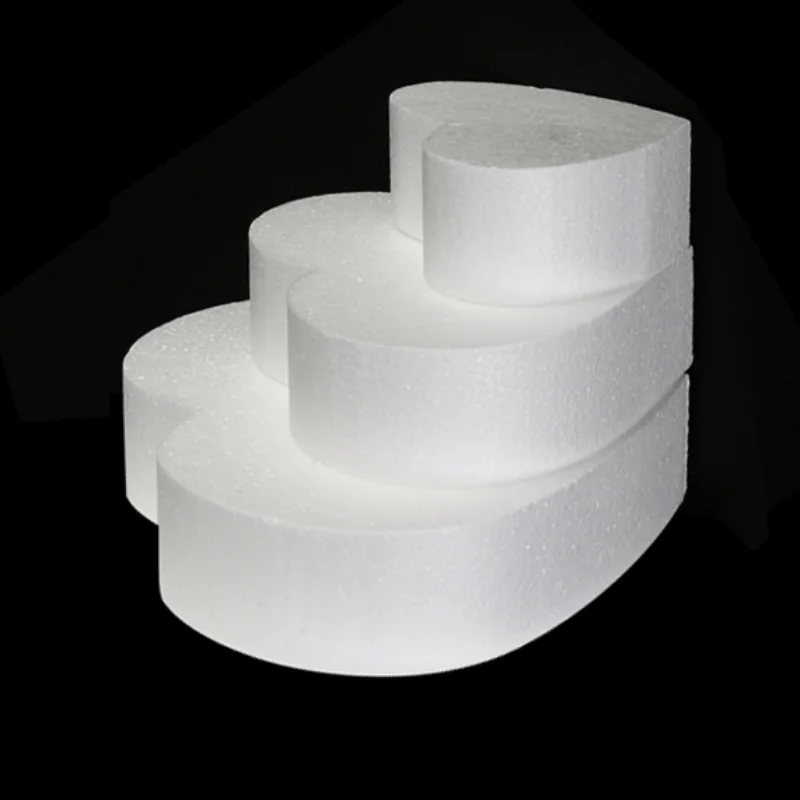 4/6/8 дюйма в форме сердца из пенополистирола искусственный сахар ручная работа