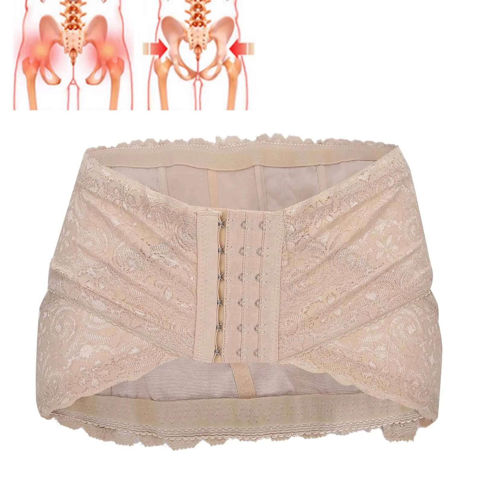 

Breathable Lace Hip‑Up Pelvis Correction Belt Postpartum Bandage Women Pelvic Posture Corrector Support Medical Pressotherapy