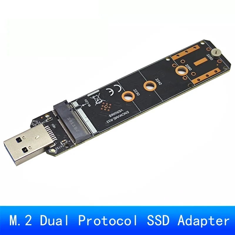 

M.2 To USB 3.0 Dual Protocol SSD Board M.2 NVME PCIe NGFF SATA M2 SSD Adapter For 2230 2242 2260 2280 NVME/SATA M.2 SSD RTL9210B