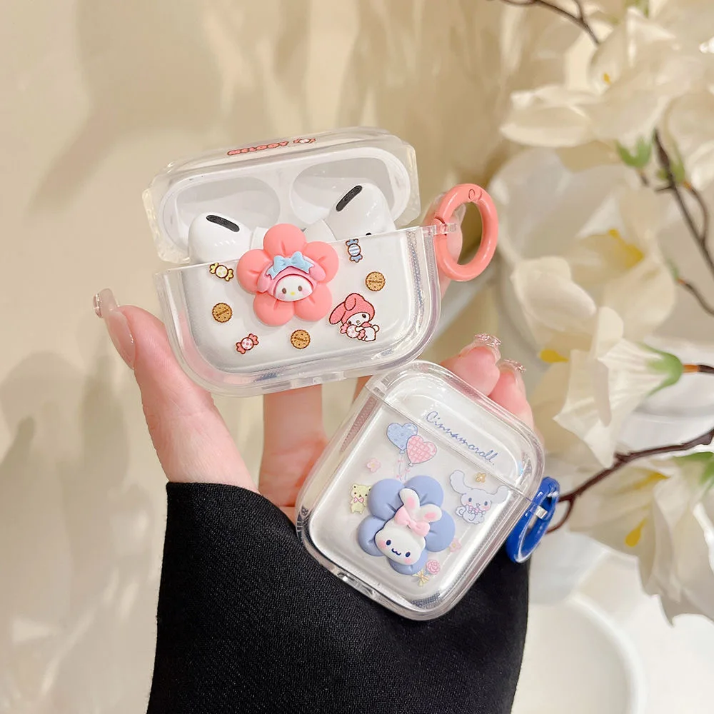 

Sanrio Cinnamoroll My Melody 3D Doll трехмерная фотография для Apple AirPods Air Pods 1 Pro 2 3 чехол для наушников