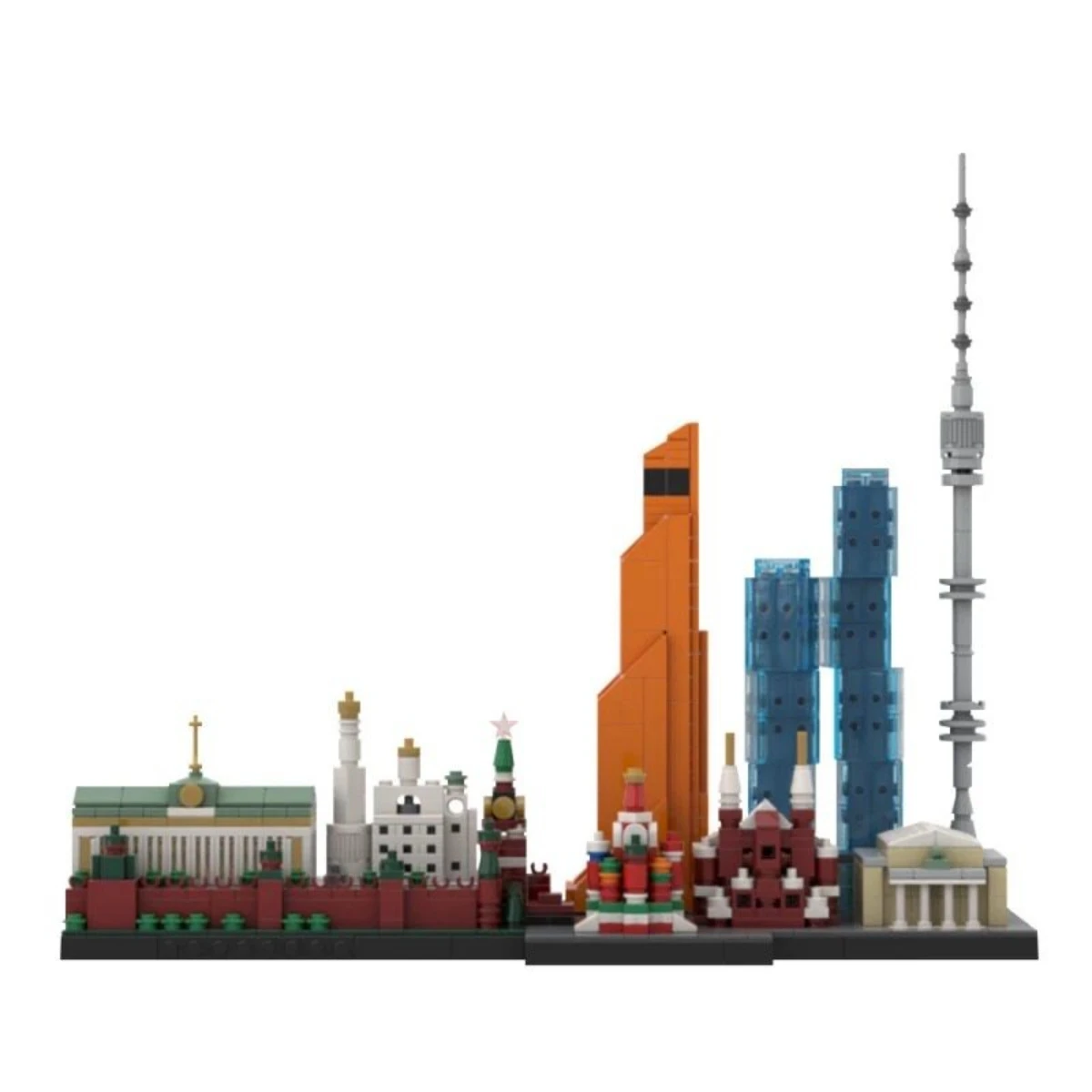 Архитектурные блоки-конструкторы: достопримечательности Москвы и Санкт-Петербурга, виды городских улиц, модель MOC, DIY-головоломка для детей, подарок (art.: 3920da01f2444) - 3920da01f2444
