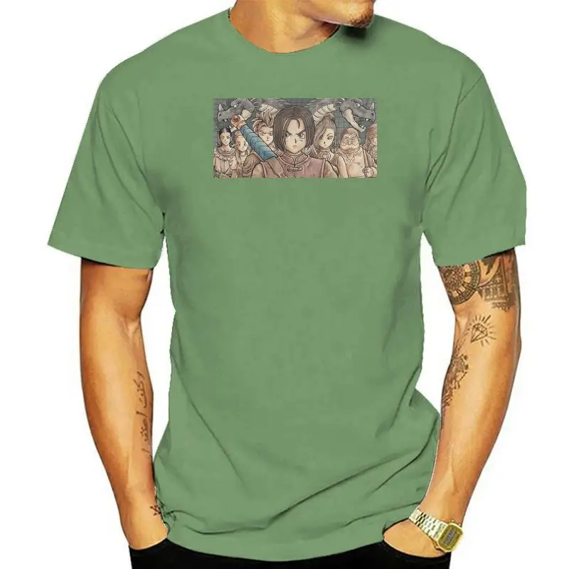 

Винтажные легендарные герои Дракон Квест футболки мужская одежда футболка Xi ролевая игра Торияма слайм высокое качество футболка 4XL Топы