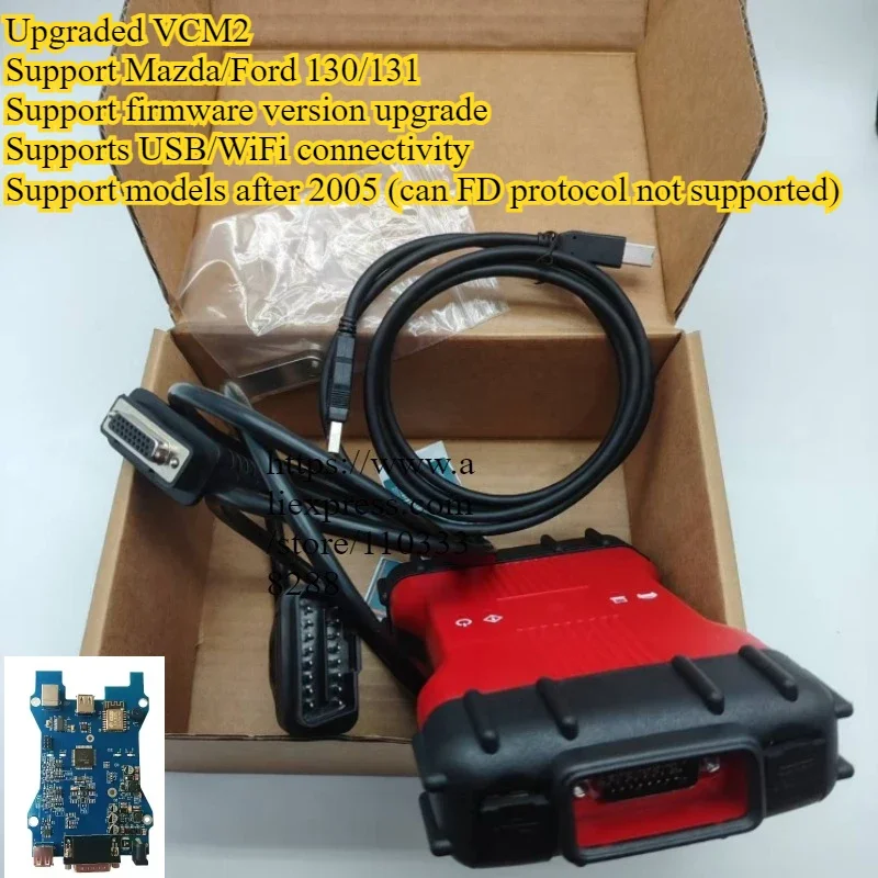 Фото Топ VCM2 для Ford, оригинальный полный чип IDS V121, многоязычный автомобильный диагностический сканер VCM2 для Mazda, профессиональные диагностические инструменты №1