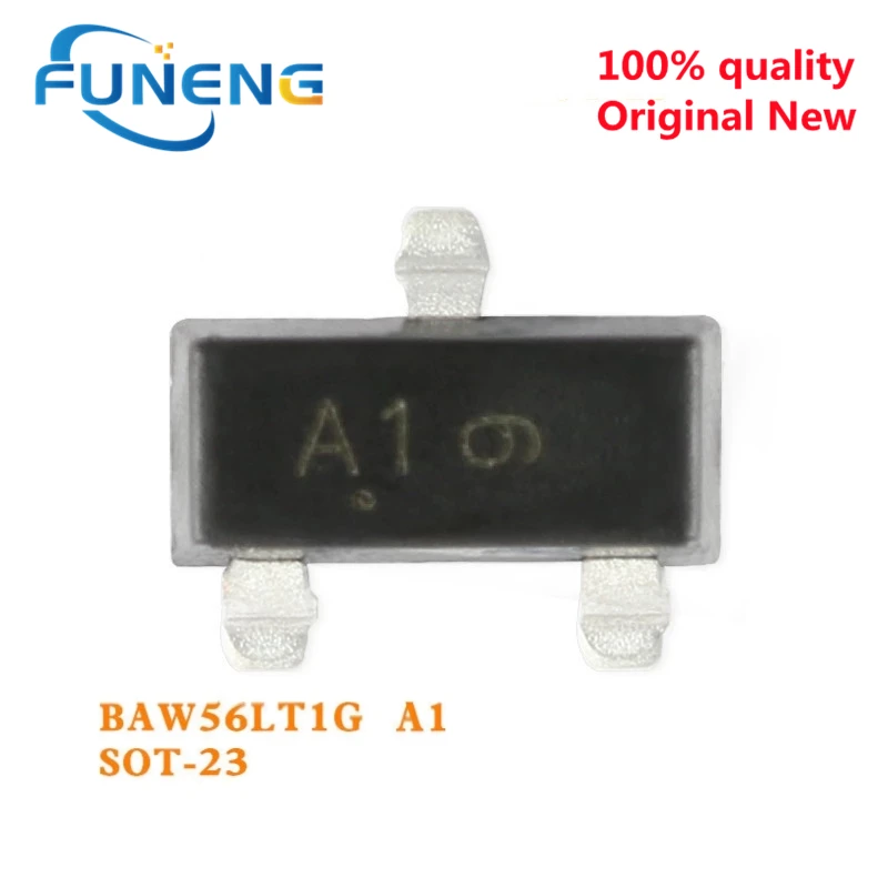 

100pcs BAW56 SOT-23 A1 A1t SOT23 SMD transistor New Original