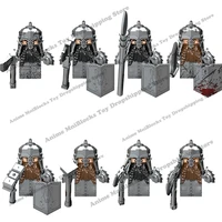 x0314 lord rings elves orcs army dwarf rohan mini action toy figures building blocks assembly toys for kids birthday gifts