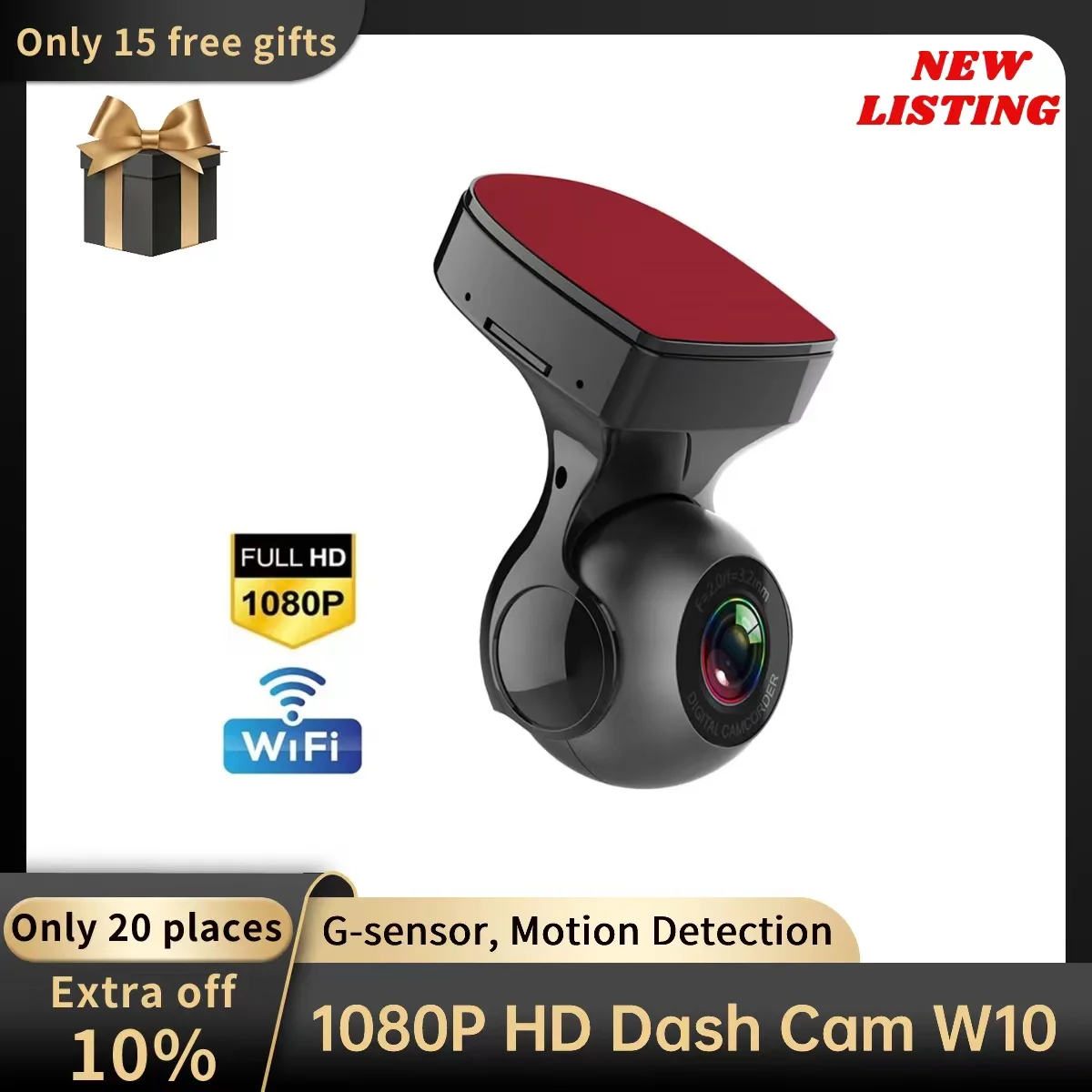 W10 Dash Cam For Car 1080P HD Night Vision Car Camera Recorder Wi-Fi Hidden Dashcam Motion Detection dvr 170°FOV Camera For Car W10 Dash Cam For Car 1080P HD Night Vision Car Camera Recorder Wi-Fi Hidden Dashcam Motion Detection dvr 170°FOV Camera For Car