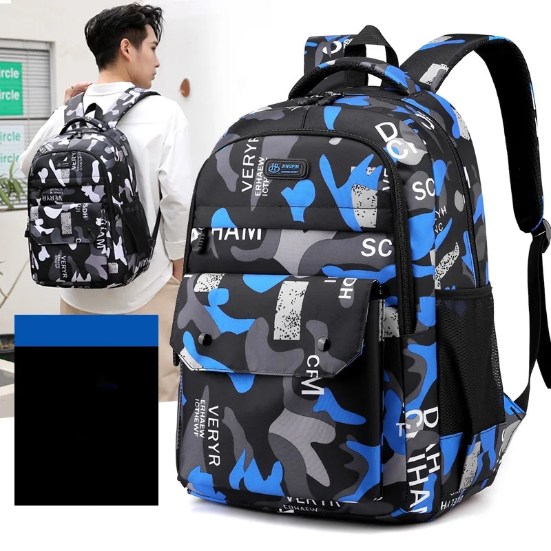 Large Capacity Students Oxford Camouflage School Bags New Outdoor Travel Business Leisure Backpacks for Men Females All-match
