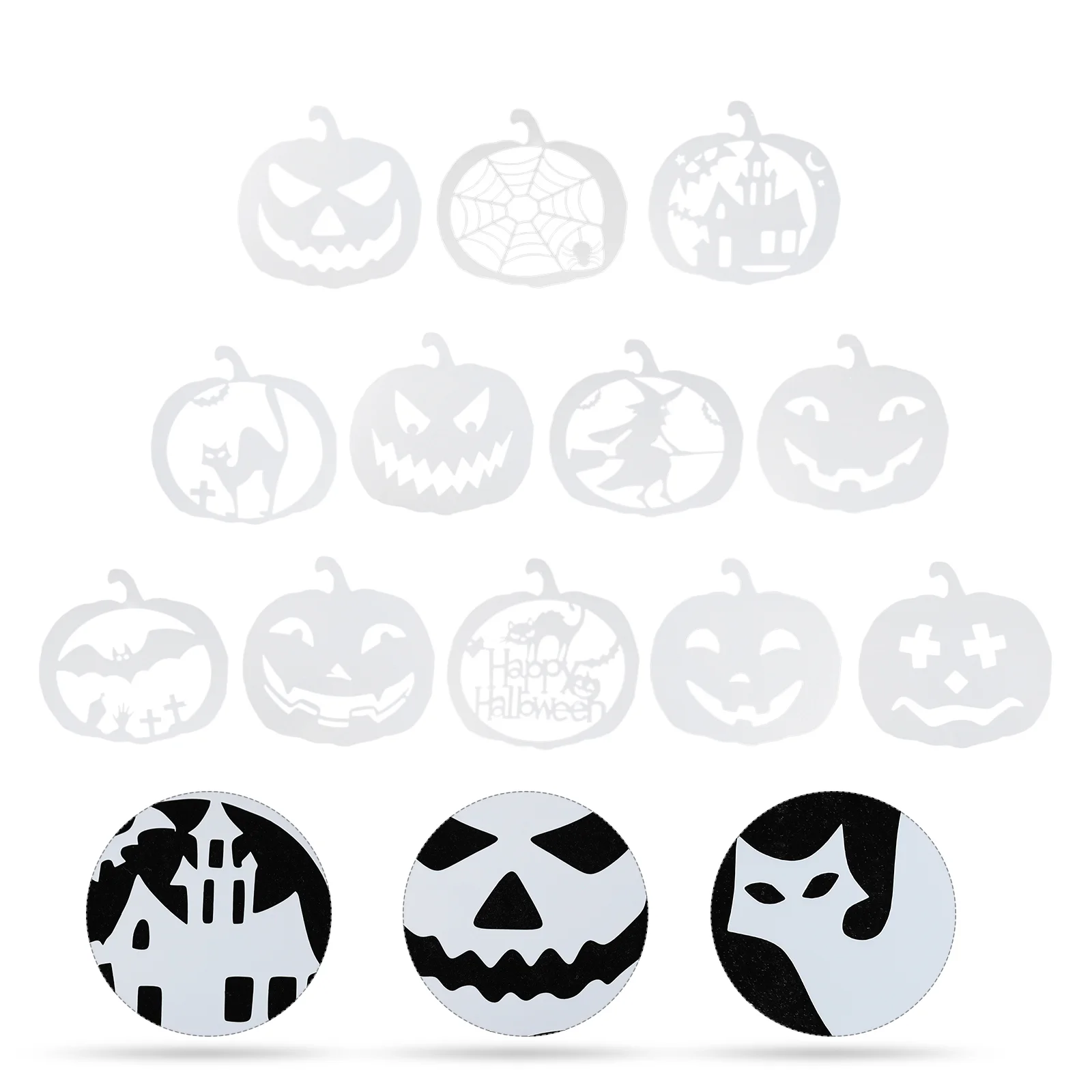 

12pcs Exquisite Creative Practical Decor Stencils DIY Stencils Pumpkin Painting Templates