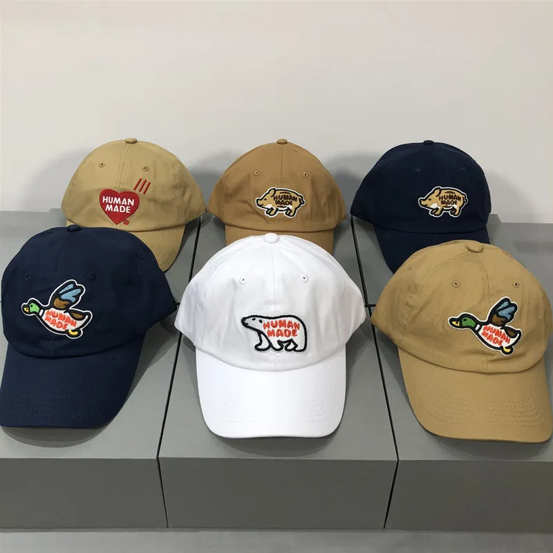 

2022ss Human Made Duck Fashion Baseball Cap Men 1:1 Best Quality Embroidered Logo Human Made Vintage Caps Adjustable Buckle Hats