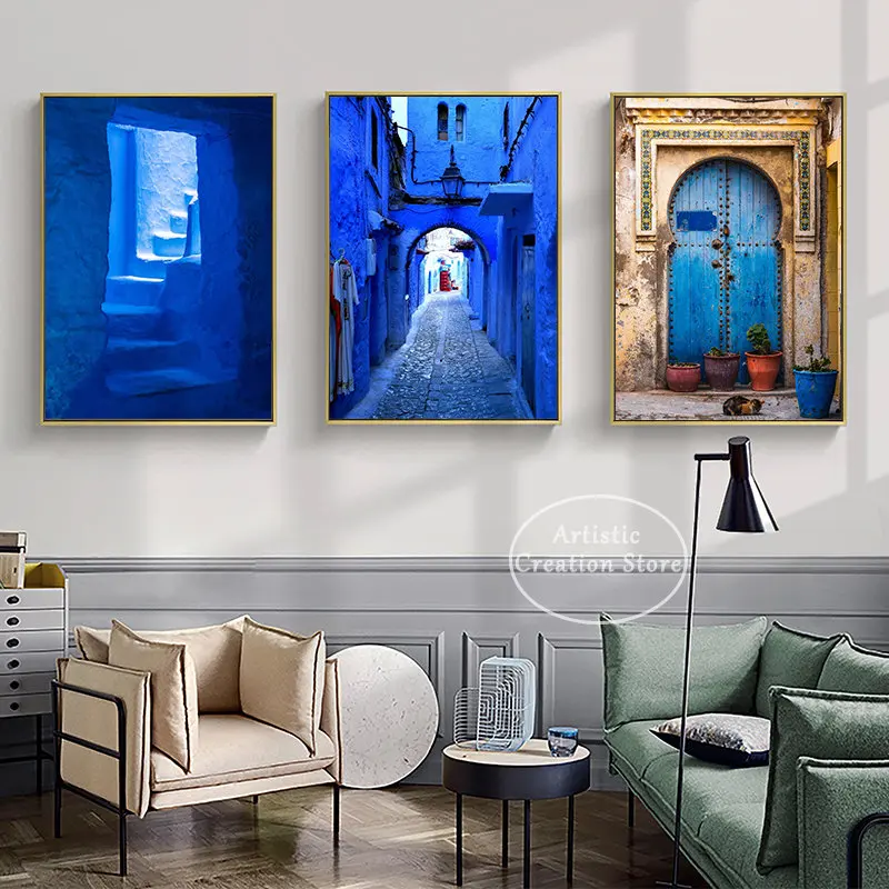 Марокканская фотография путешествия искусственная живопись принты Старый город