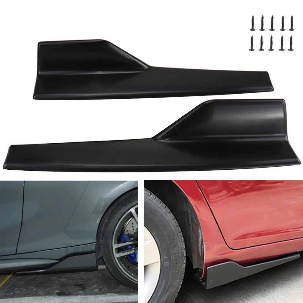 

2Pcs/Set Car Wide Body Side Skirts Splitters Kit Modified Sideskirts Rocker Anti-Scratch Winglet Wings Bumper 45cm Universal