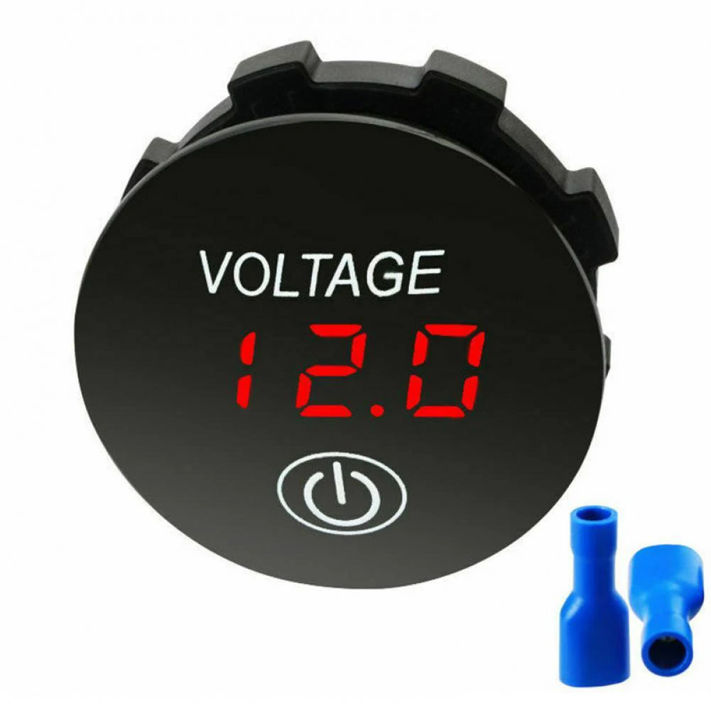 Цифровой измеритель напряжения для автомобиля и мотоцикла вольтметр со
