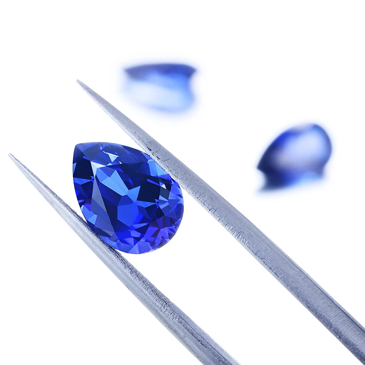 

Zhanhao Lab синий сапфир, бриллианты с драгоценными камнями для продажи, круглая форма, оптовая продажа