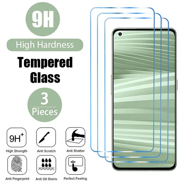 3PCS Protective Glass for Realme gt2 pro gt neo2 3 C11 2021 C11 2020 Tempered glass for realme 8 4g 8 5g C21 C25 C15 C3 Glass 1