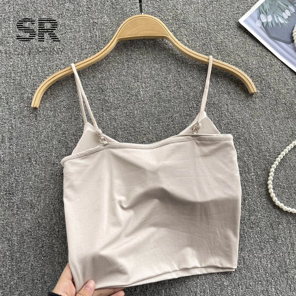 Женский пикантный клубный укороченный топ SINGREINY без рукавов тонкий Y2K базовый