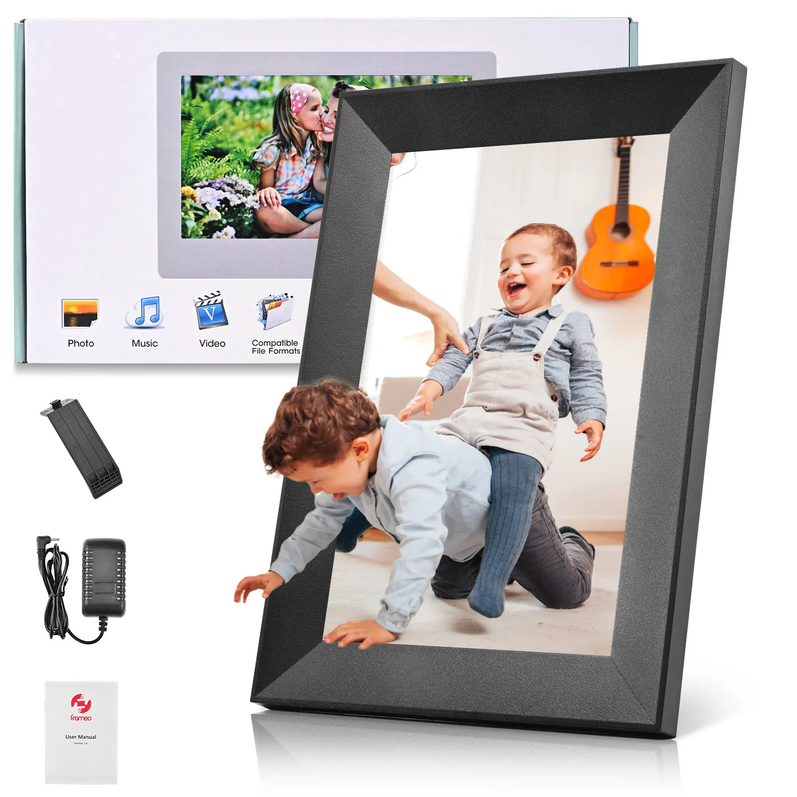 

10.1 Inch WiFi Digital Photo Frame 1280*800 IPS Touch Screen Cloud Digital Picture Frame 16GB Storage Share Photo Via APP