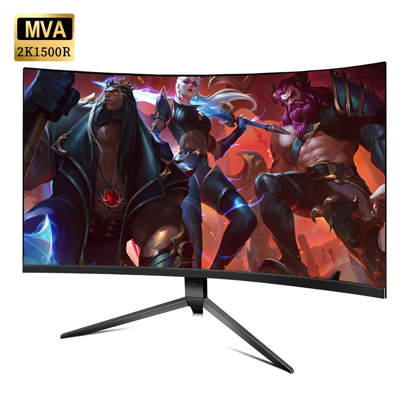 

32 inch 240hz Curved Monitor Gamer MVA PC Screen Rotate Stand 2560*1440p Displays HDMI Compatible Monitors for Desktop Computer