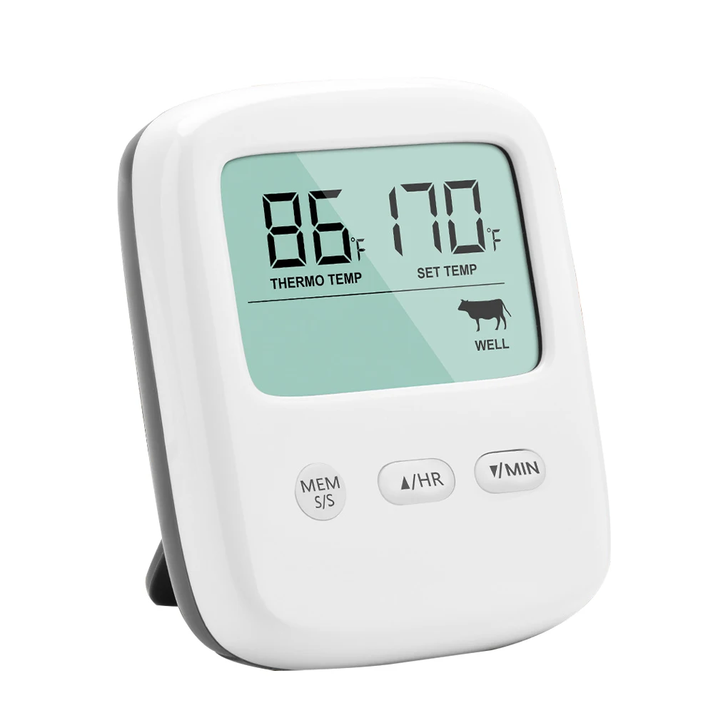 

Barbecue Thermometer Digital LCD Cooking Thermometer Countdown Alarm Food Temperature Probe Gauge