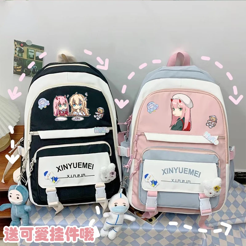 

Anime DARLING In The FRANXX 02 Zero Two Ichigo Miku Korean Style Ins Student Schoolbag Japanese Backpack Computer Travel Bag