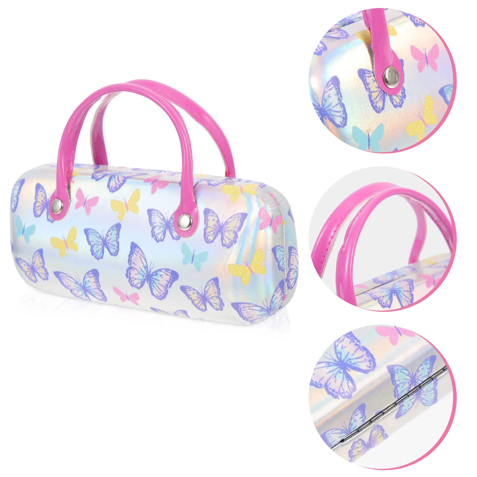 

Case Glasses Eyeglass Eyeglasses Storage Boxpu Container Portable Sunglasses Kids Handle Glassspectacle Cases Cartoon Resistant