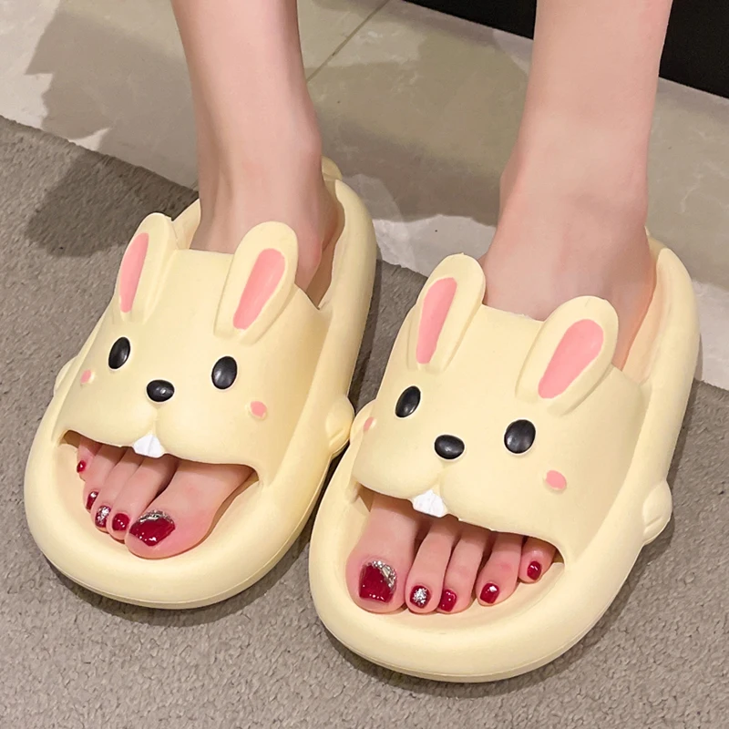 

Women Summer Slippers EVA Platform Sandals Cute Rabbit Shape Beach Slides Flip Flop Soft Fashion Casual Home Shoes For Female