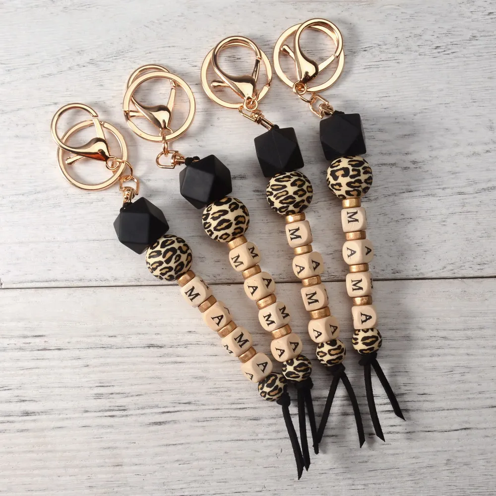 Брелок с леопардовым принтом для мам модный аксессуар подвеской-сумочкой и