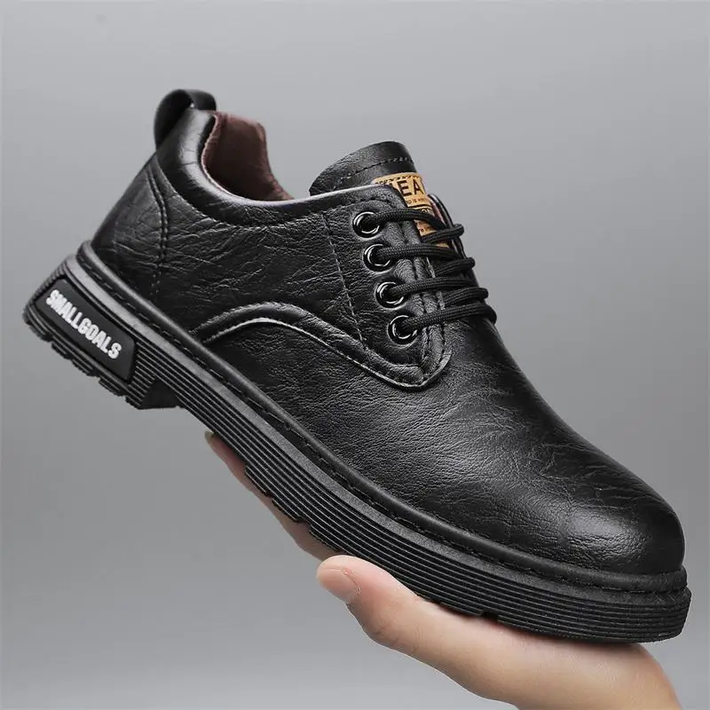 

High Heel Leather Shoes Men's 2023 New Suit Business Men's Round Head Thick Bottom Casual Derby Men's Shoes