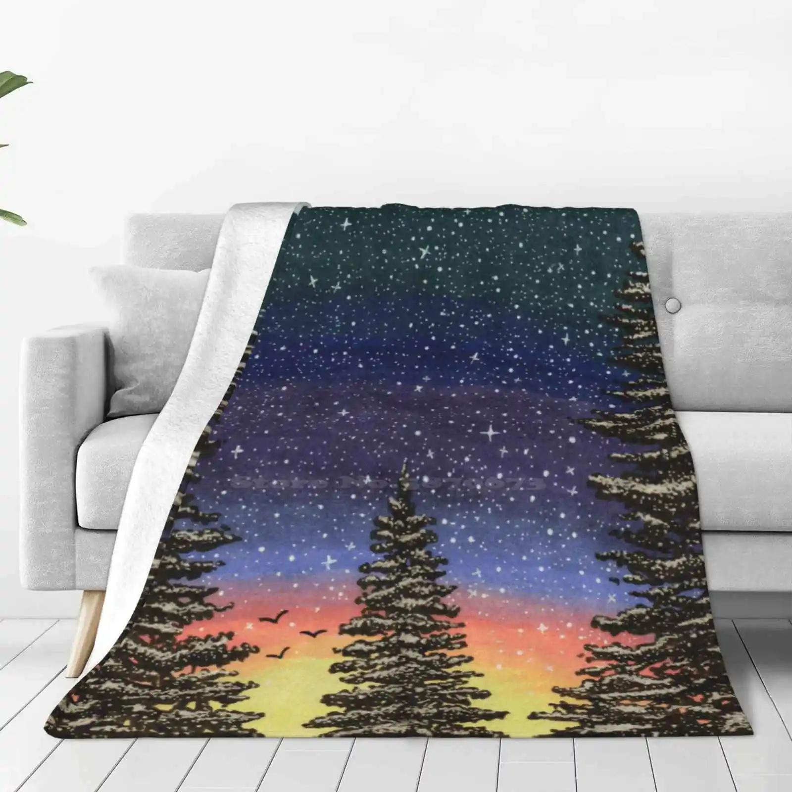 Лидер продаж домашнее фланелевое одеяло для заката из ели традиционный медный