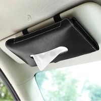 pu leather car sun visor tissue boxes car tissue box hanging on visor auto interior storage decoration accessories