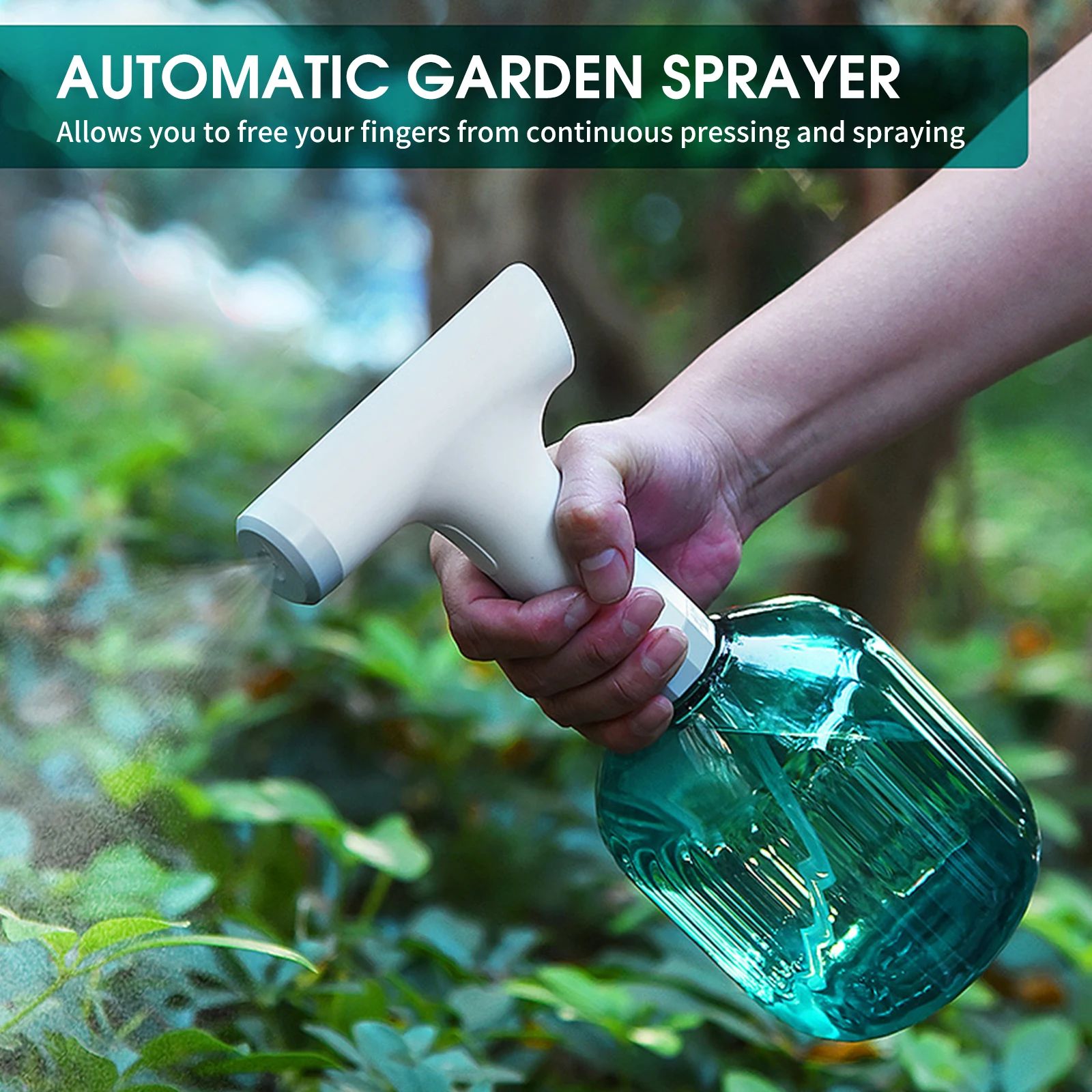 

900ml Electric Plant Spray Bottle Automatic Watering Fogger USB Electric Sanitizing Sprayer Hand Watering Machine Garden Tool