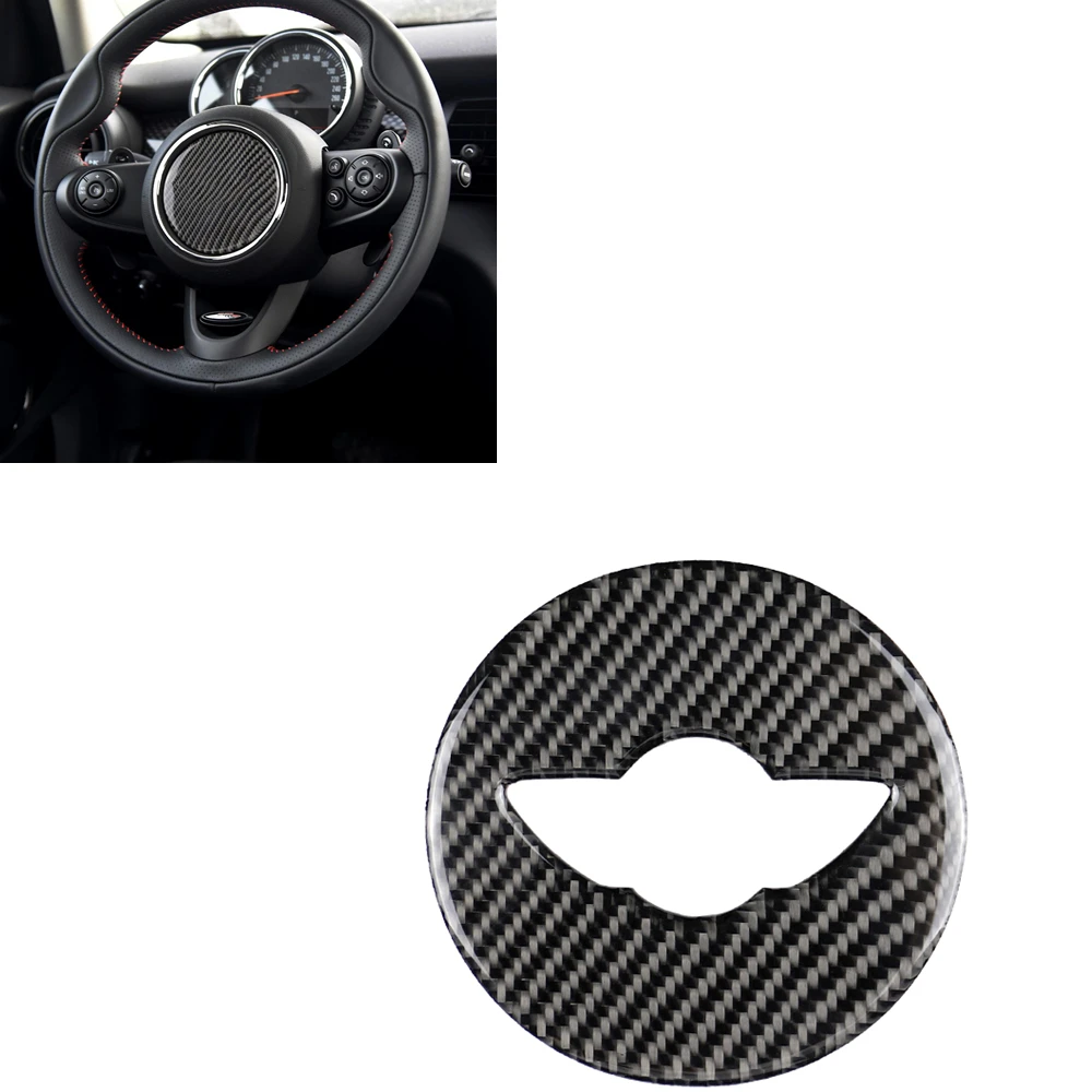 

For Mini Cooper F Series F54 F55 F56 F60 Carbon Fiber Steering Wheel Sticker Cover Trim