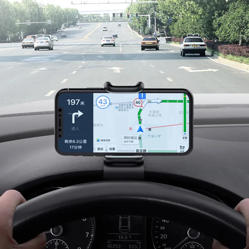 

Универсальный автомобильный держатель для телефона с креплением на приборную панель, подставка для GPS-дисплея, автомобильный держатель, по...