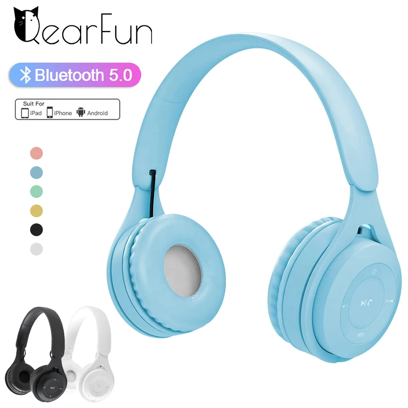 Macaron Wireless Headphones Bluetooth Headset With Mic Phone Helmets Sport Earphone Over ear Headphones Headset Gamer Girl Gift