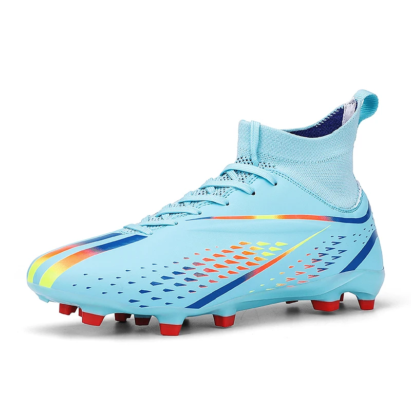 Men's FG/TF Football Boots High-Top Soccer Shoes Kids Anti-Slip Grass Training Soccer Cleats High Quality Boots 2023 New Arrival