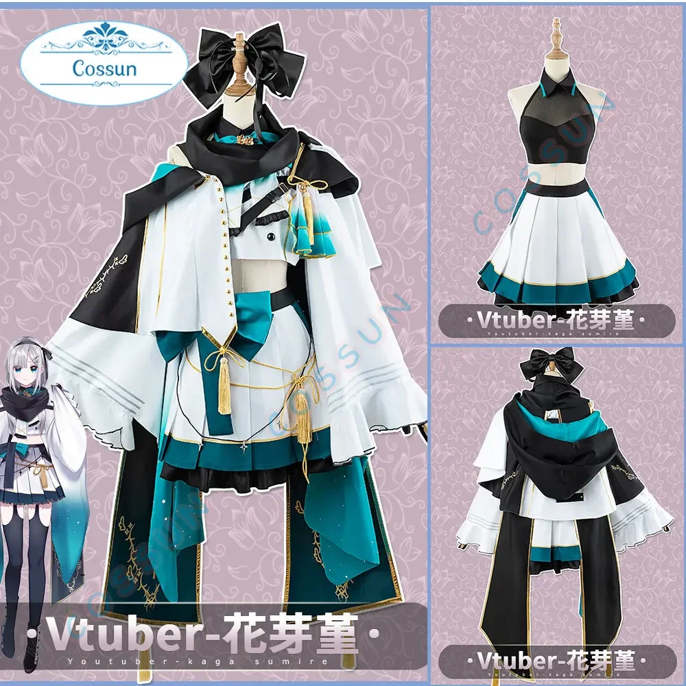 NIJISANJI Vtuber Kaga Sumire косплей костюм Хэллоуин игровой женское платье наряды